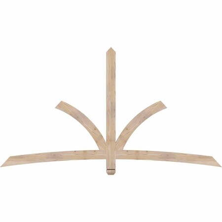 Ekena Millwork Davenport Smooth Timber Gable Bracket, Douglas Fir, 84"W x 45"H x 1 1/2"D x 3 1/2"F, 13/12 Pitch GBW084X45X0204DAV00SDF